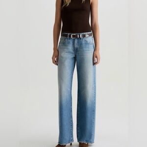 AG Aria low rise twisted wide leg jean